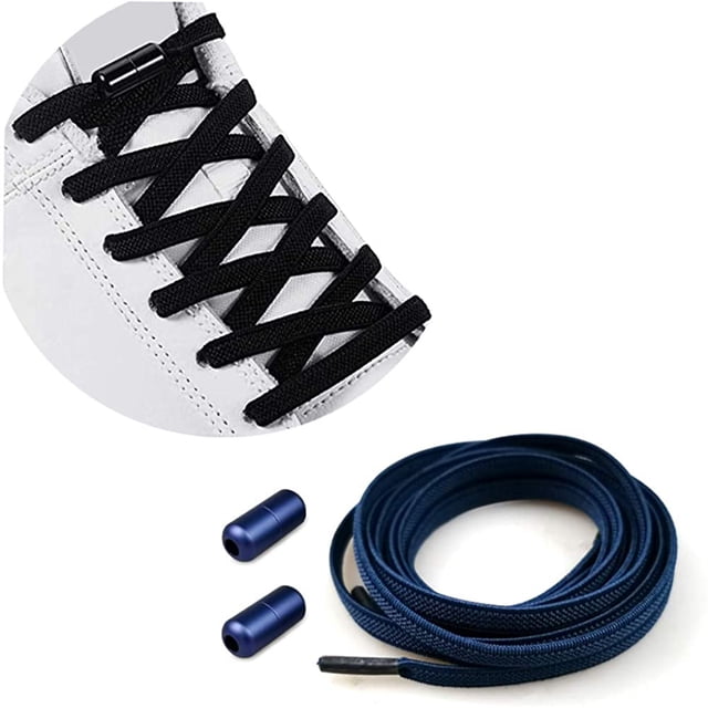 LSLJS Elastic Universal Shoelaces Without Tying Adjustable with Metal Closure, Women Shoelace