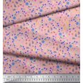 thumbnail image 3 of Soimoi Pink Poly Georgette Fabric Leaves,Insect & Floral Artistic Decor Fabric Printed BTY 52 Inch Wide, 3 of 3