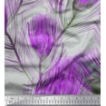 thumbnail image 1 of Soimoi Poly Georgette Fabric Peacock Feather Print Fabric by Yard 42 Inch Wide, 1 of 3