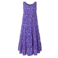 thumbnail image 4 of Robe pour Femmes Femme Grande Taille Décontractée Imprimée à Col Rond à Manches Courtes Ample Longueur Genou Robe Robes pour Femmes Été Décontractée en Liquidation, 4 of 6