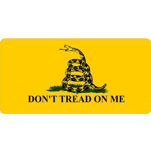 Don't Tread On Me Photo License Plate