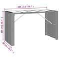 thumbnail image 4 of vidaXL Table de Bar avec Dessus en Verre Gris 185x80x110 cm Rotin Poly, 4 of 4