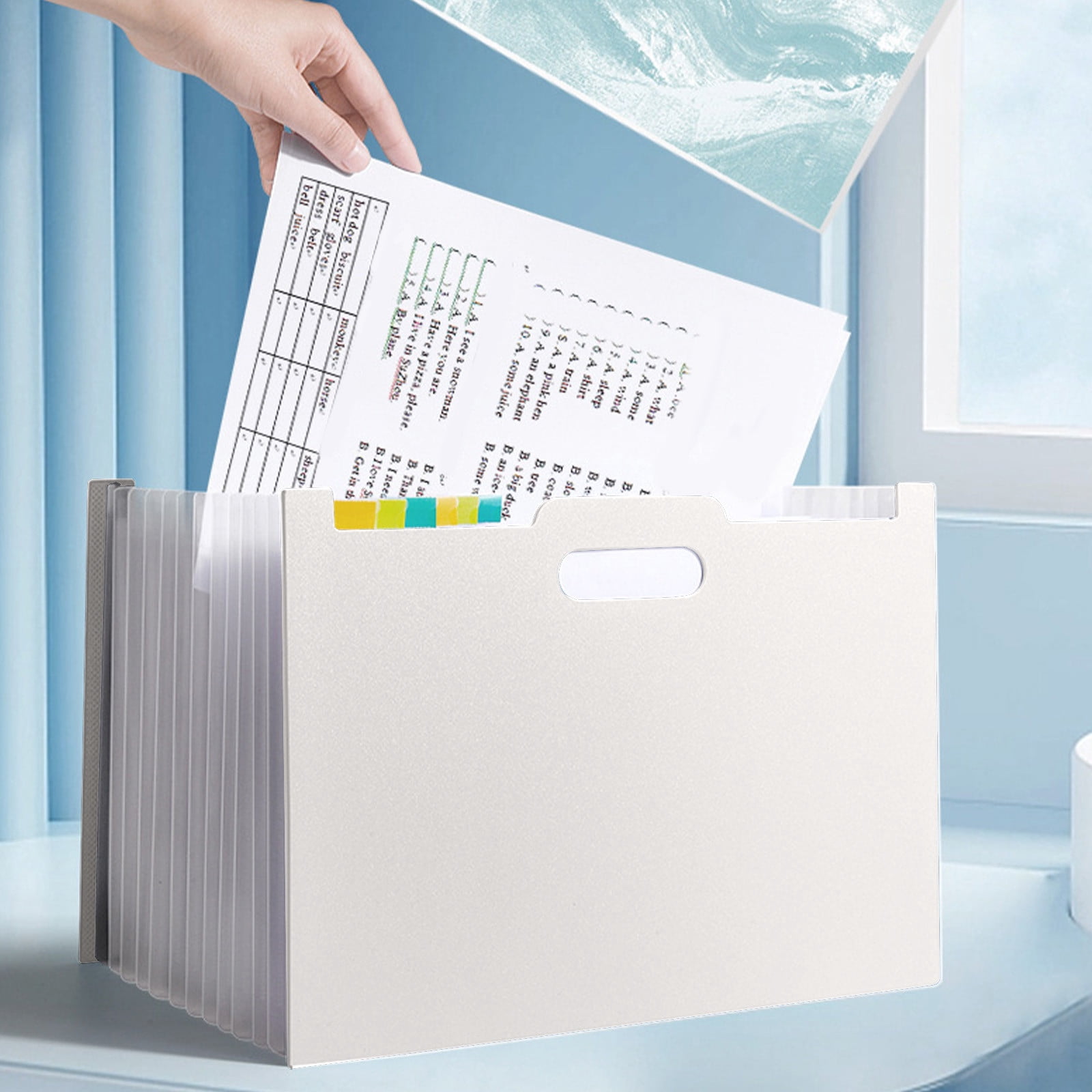 10 Pochettes à Chaînette Format A4 – Organiseur De Fichiers Rouge, Pratique Pour Le Bureau
