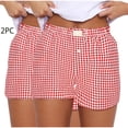thumbnail image 1 of Shorts pour Femmes, Femmes Mignon Confortable Taille Élastique Bas Nouvelle Mode Imprimé Décontracté Short, 1 of 5