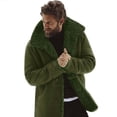 thumbnail image 2 of LOVZFMLL Vestes pour Hommes Manteaux d'Hiver Décontractés Couleur Unie Manches Longues Manteau à Boutons, 2 of 9