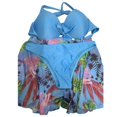 thumbnail image 3 of Daisyyozoid Womens Swimwear Clearance Printed High Waisted Split Three-piece Set, 3 of 3