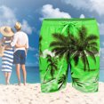 thumbnail image 3 of Beach Swimming Shorts Printed Quick-dried Summer Short Pants Beach Shorts Beach Trunks for Men, 3 of 10