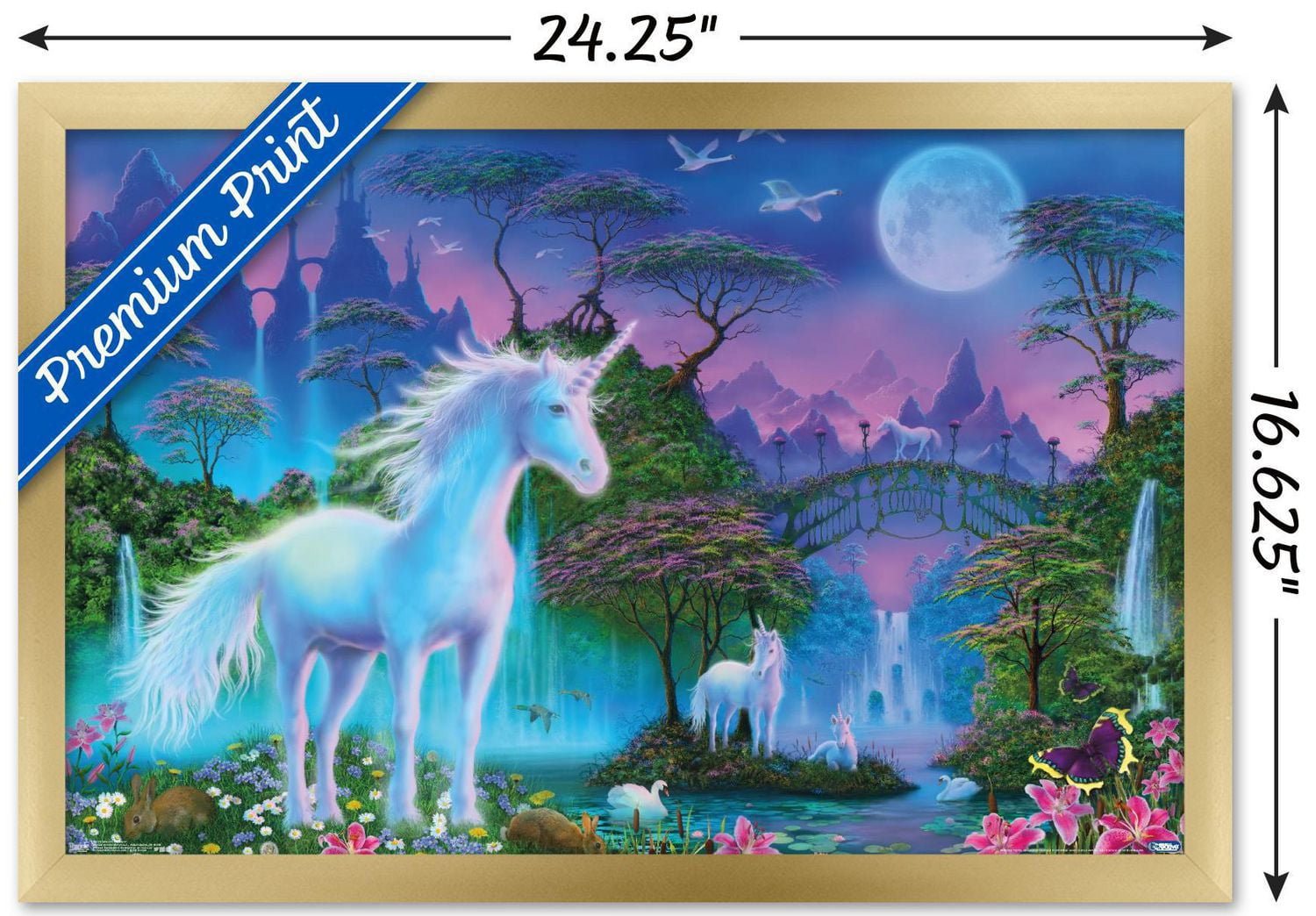 Unicorn Meadow Wall Poster, 22.375" x 34"