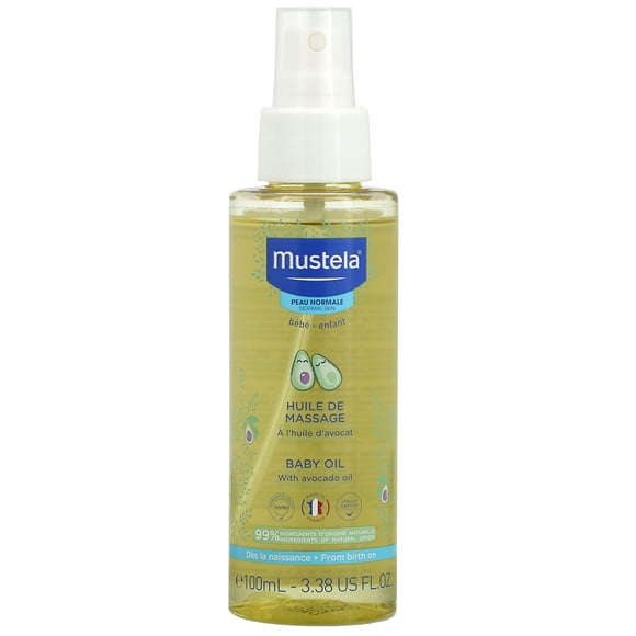 Mustela , Huile pour Bébé avec Huile d'Avocat, 3,38 fl oz (100 ml)