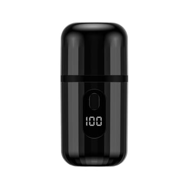 Rasoir Électrique à Sec et à l'Eau à Double Usage Format de Poche Tondeuse pour Barbe du Visage pour Voiture Noir