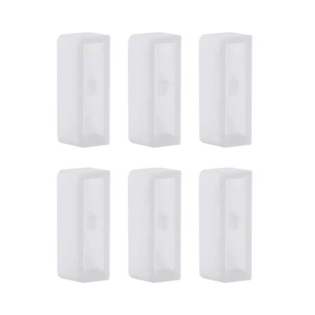 Unique Bargains 6pack Watch Strap Loop Fastener Rings 20mm Rubber Watch Holder Keeper White