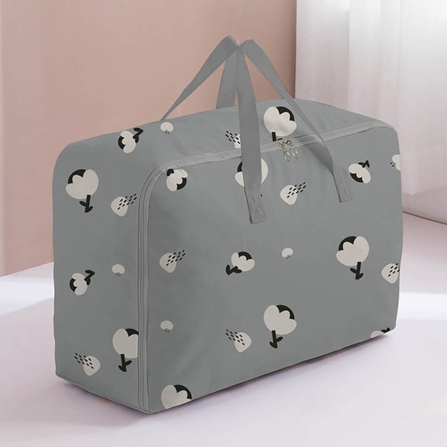 PRETXORVE Extra Large Reusable Storage with Strong Handles & Zippers, Heavy Duty Washable Moving,, Underbed Organizer for Bedding, Blanket