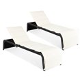 thumbnail image 2 of Gymax 2PCS Adjustable Rattan Recliner Chaise Lounge Chair w/ Cushion Outdoor Patio, 2 of 10