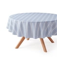 thumbnail image 2 of Mainstays PEVA Tablecloth 70" Round, Saville Blue Stripe, 2 of 4