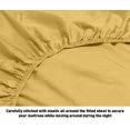 thumbnail image 3 of Home Sweet Home Extra Soft Deep Pocket Embroidered Luxury 4-Piece Bed Sheet Set (Queen, Gold), 3 of 4