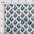 thumbnail image 1 of oneOone Polyester Lycra White Fabric Bird Block Dress Material Fabric Print Fabric By The Yard 56 Inch Wide, 1 of 4