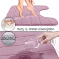 thumbnail image 3 of ORUYROP Memory Foam Toilet Bath Mat U-Shaped, 24 X 20 Inches,Soft and Comfortable, Super Water Absorption, Non-Slip, Machine Wash and Easier to Dry for Bathroom Commode Contour Rug, Mauve, 3 of 7