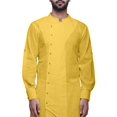 thumbnail image 4 of Atasi Solid Designer Long Kurta Shirt Asymmetric Cut Full Sleeve Kurta For Men-X-Large, 4 of 6