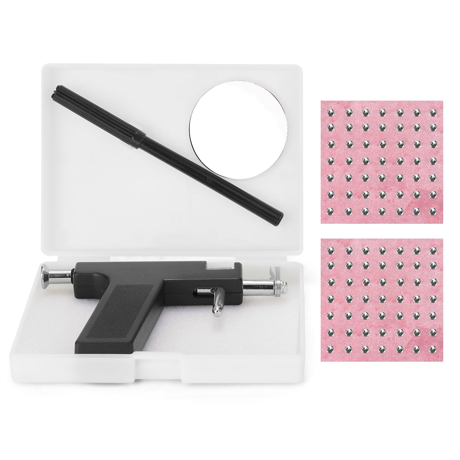 Amdohai Stainless Steel Body Piercing Tool Kit Professional Ear Nose Navel Piercing Machine with Ears Studs Tools