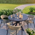 thumbnail image 1 of HOMETRENDS Steel Outdoor Extendable Dining Table, Charcoal, 1 of 12