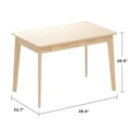 thumbnail image 4 of Home Office Desk Computer Desk, Writing Table with Drawers Study Workstation, Walnut, 39.4"*21.7", 4 of 7