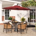 thumbnail image 4 of Gymax Parasol Suspendu Déporté Solaire de 10 Pi pour Patio avec 32 Lumières DEL Rouge, 4 of 10