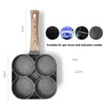 thumbnail image 3 of Dvkptbk Omelette Pan 4-Hole Omelet Pan for Burger Eggs Ham Pancake Maker Frying Pans Creative (Second Use Fund for Back Cover) Omelette Pan, 3 of 9