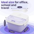 thumbnail image 3 of Lunch Box For Kids Adults 1100 Ml Lunch Box Container With 2 Floors 3 Compartments Leak Proof Container 2 In 1 Spoon Fork Ideal Box For School, 3 of 9
