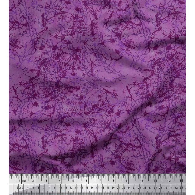 Soimoi Georgette Viscose Fabric Stone Texture Print Fabric by the Yard 42 Inch Wide