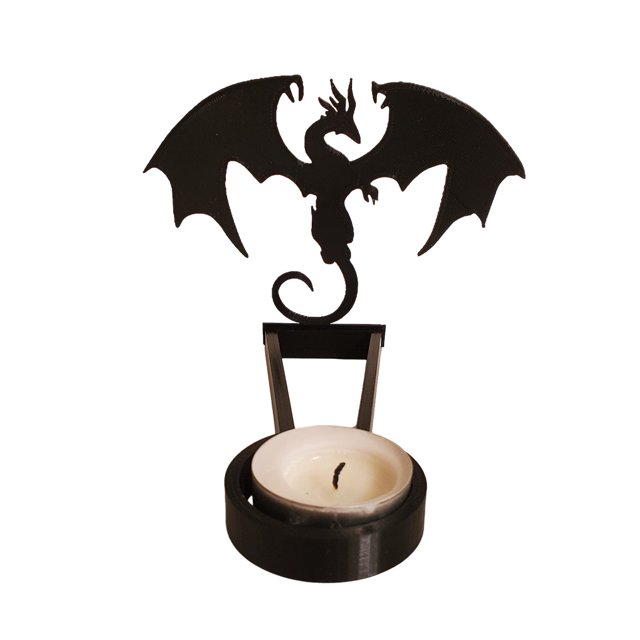 Transemion Stainless Steel Classic Pattern Candle Holders With Vivid Images For Halloween Decor Spooky I 1Set