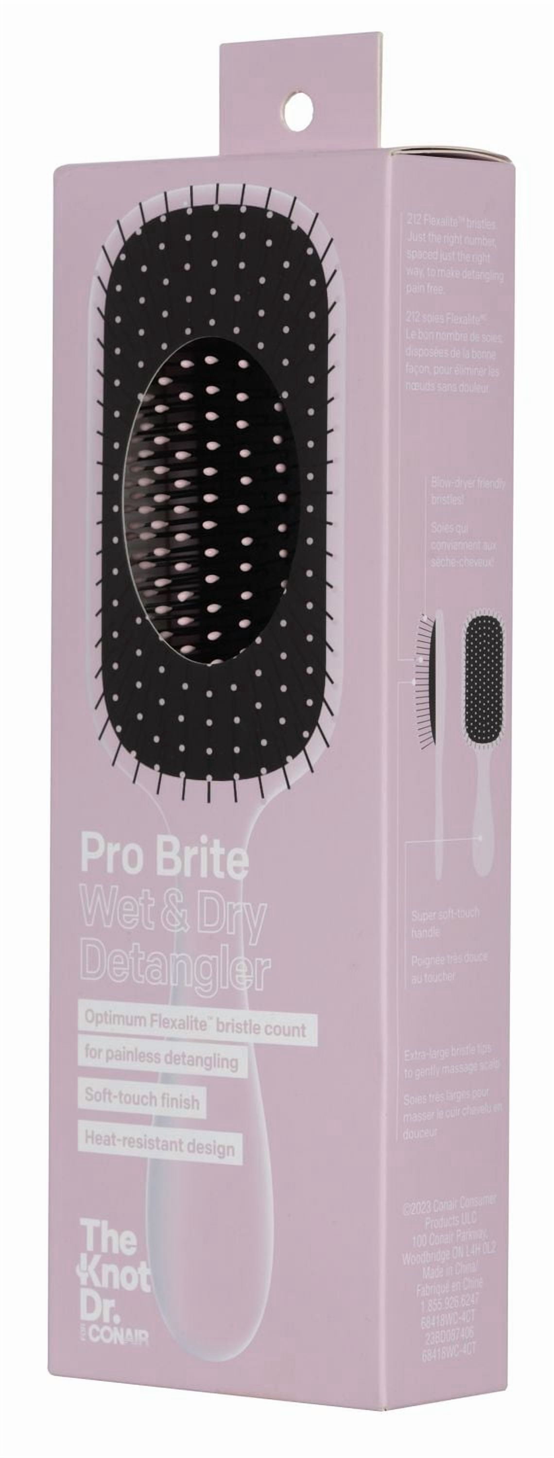Conair DetangleLux Vented Hair Brush, 212 Flexalite Bristles, Pastel Pink, 1 Pc