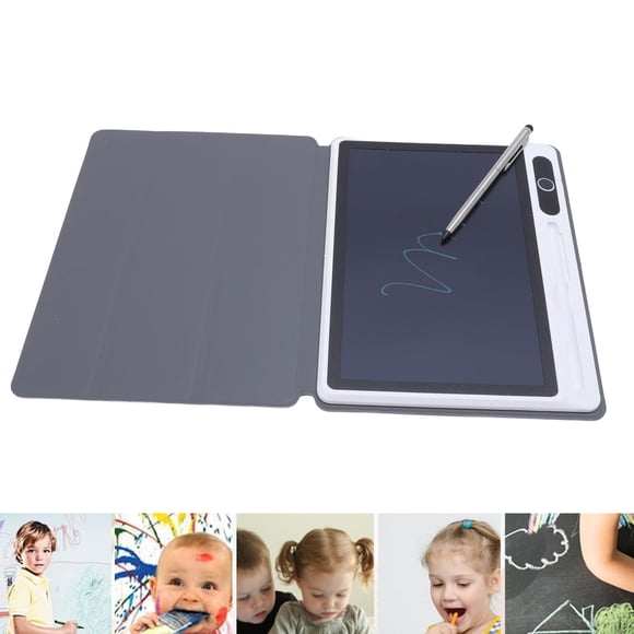 LCD Writing Tablet, Erasable Drawing Doodle Board with Smart Lock Screen Function, One Touch Page Clearing, Portable Doodle Board for Learning and Education