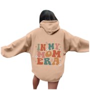 HNMKIU Womens Hoodies Pullover Women's Mama Sweatshirt Rainbow Print Hoodies Long Sleeved Hoodie With Pockets