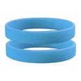thumbnail image 2 of Trayknick 2Pcs Fashion Silicone Wristbands Wrist Bands Solid Color Sports Design Bracelets Skyblue, 2 of 13