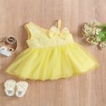 thumbnail image 3 of MesaSe Bébé Filles Robe d'Été une Épaule Sans Manches Fleurs Broderie Dentelle Patchwork Tutu Sundress avec Arc, 3 of 8