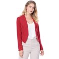 thumbnail image 3 of INSPIRE CHIC Veste Blazer Courte Sans Col pour Femme, de Travail/bureau/affaires Décontracté, 3 of 6
