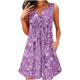 thumbnail image 2 of Robe d'Été pour Femmes Aguichant Robe d'Été pour Femmes Design Décontracté Robe Dégradée Sans Manches Col en V Longue Robe Ample Robe d'Été pour Femmes Robe Longue d'Été pour Femmes Longue Robe d'Été pour Femmes, 2 of 7