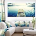 thumbnail image 1 of Coucher de soleil sur le lac tranquille - Pont Impression sur toile, 1 of 3
