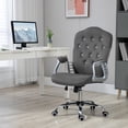 thumbnail image 2 of Vinsetto Tufted Office Chair with Adjustable Height Tilt Function Dark Grey, 2 of 10