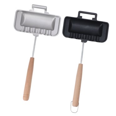 BuyWeek Grille-Pain pour Hot-Sandwich, Grille-Pain pour Hot-Dogs, Poêle à Frire Double Face, Grille-Pain Antiadhésif à Retourner pour Crêpes de Déjeuner, Toast, Omelettes