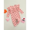 thumbnail image 3 of Kmbangi Barboteuse de la Saint-Valentin pour Bébés Filles Imprimé Cœur Manches Longues, 3 of 8