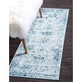 thumbnail image 1 of Unique Tapis de Course Bleu Clair Vintage Traditionnel Collection Sofia à Tisser (3 x 16), 1 of 2