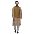 thumbnail image 1 of Atasi Kurta Pyjama pour Homme Veste Col Mandarin Indien Imprimé Ensemble de Tenue Ethnique, 1 of 5
