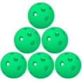 thumbnail image 1 of Generic 6-Pack Green Indoor Pickleball Set with 26 Holes, 72mm Diameter, PP Material, Optional Colors Available, 1 of 6