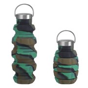 Wzzjkit Water Bottles, 500ml Portable Foldable Expandable Water Bottle Sports Cups, Leak Proof and Reusable, for Outdoor Activities Travel