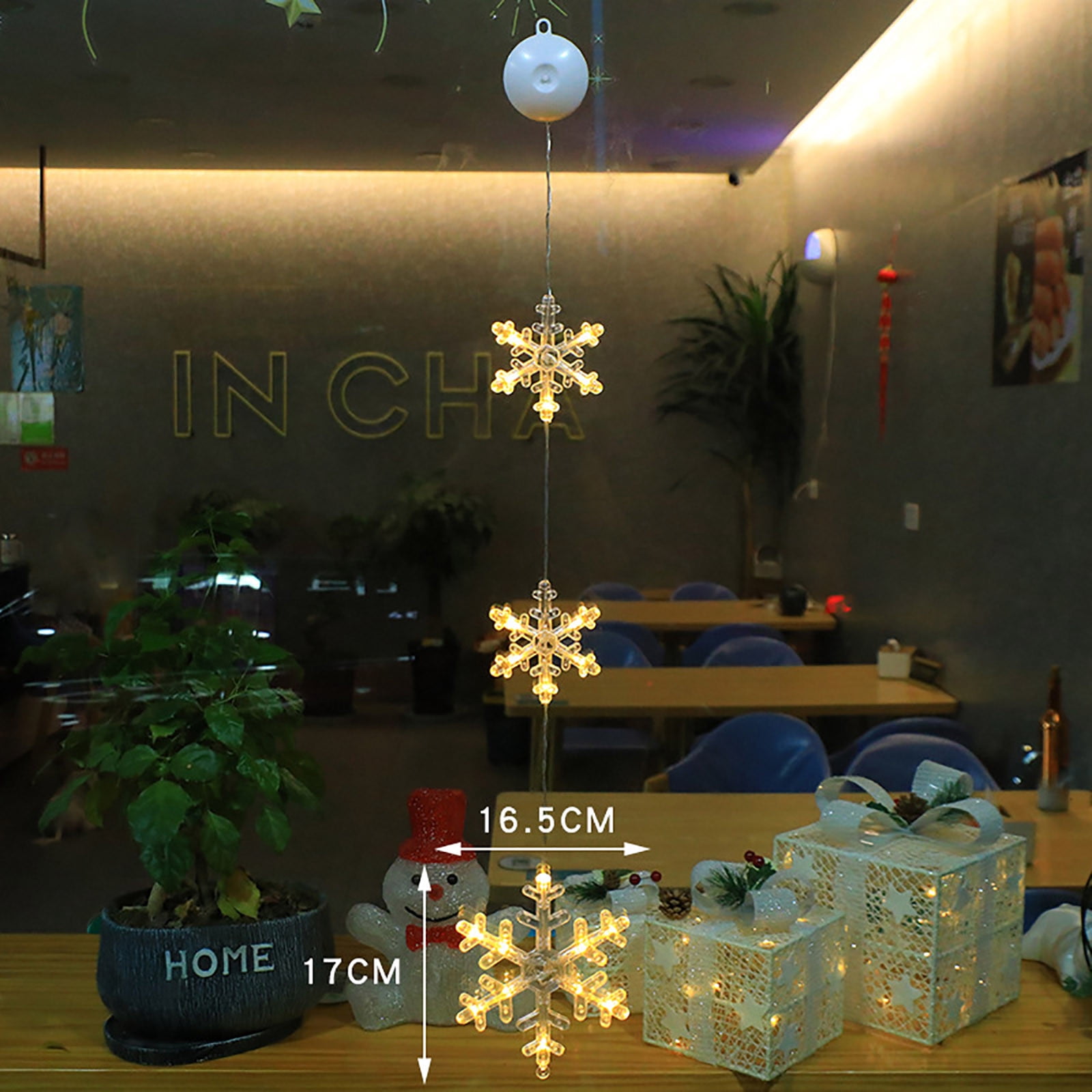 Nilvkv LED Decorative Lights Christmas Suction Cup Lights Popularlight String Curtain Lighting Colorful Light String