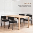 thumbnail image 4 of HOMCOM Dining Chairs Set of 4 Kitchen Chairs with Steel Legs, Black, 4 of 10