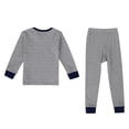 thumbnail image 3 of Comfort Blend Pajama Set For Kids Cozy Two Piece Sleepwear With Short Sleeve Top And Long Pants, 3 of 6
