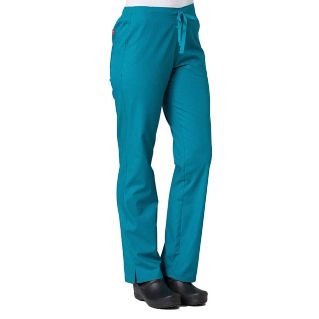 red panda Pantalon d'Uniforme à Jambe Droite à Demi-Cordon pour Femmes