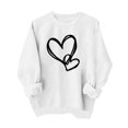 thumbnail image 4 of SOMOWI Chandails de la Saint-Valentin pour Femmes Sans Capuche Col Rond Manches Longues Décontracté Chandail Doux Tricoté Blanc Sortie Automne Hauts 2TG, 4 of 4